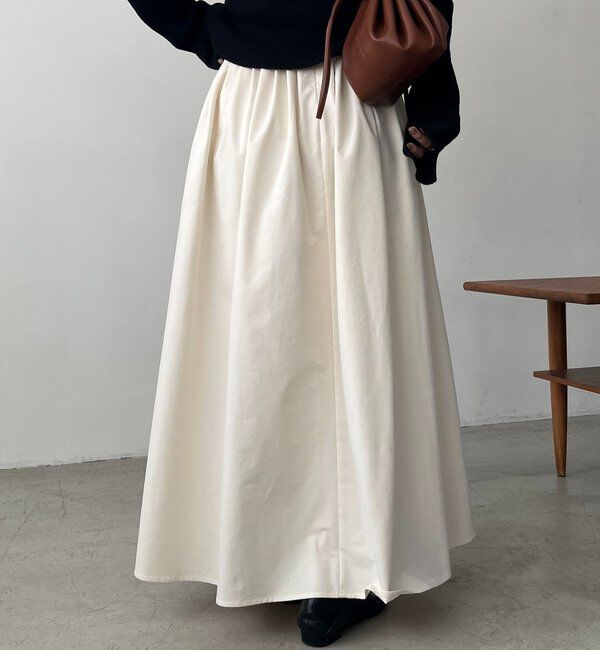  「【低身長サイズあり】タックフレアスカート」|スカート|