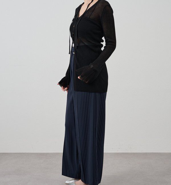  「《セットアップ着用可》ストライプウエストデザインパンツ」|チノ|