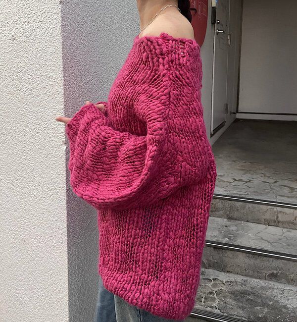  「テクスチャーオーバーニット」|パーカー|