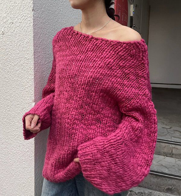  「テクスチャーオーバーニット」|パーカー|