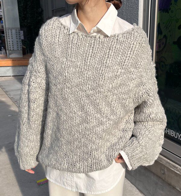  「テクスチャーオーバーニット」|パーカー|