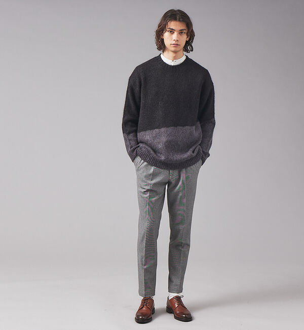 ABAHOUSE「【配色】シャギー モヘア  ニット / プルオーバー」|ニット・セーター|