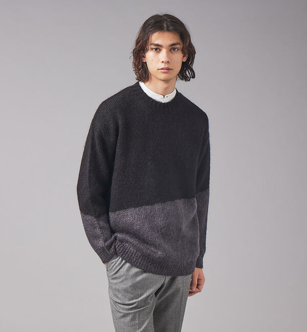 ABAHOUSE「【配色】シャギー モヘア  ニット / プルオーバー」|ニット・セーター|