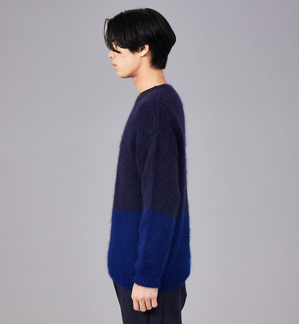 ABAHOUSE「【配色】シャギー モヘア  ニット / プルオーバー」|ニット・セーター|