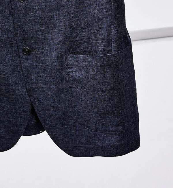 ABAHOUSE「【セットアップ対応/2024年デザイン】ソロストレッチリネン ジャケット / サ」|テーラードジャケット|