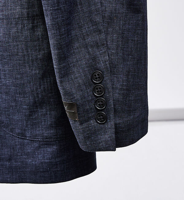 ABAHOUSE「【セットアップ対応/2024年デザイン】ソロストレッチリネン ジャケット / サ」|テーラードジャケット|