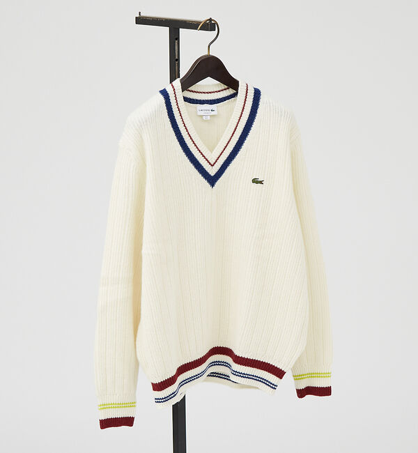 ABAHOUSE「【LACOSTE/ラコステ】Vネックリブニットセーター ＡＨ3133」|ニット・セーター|