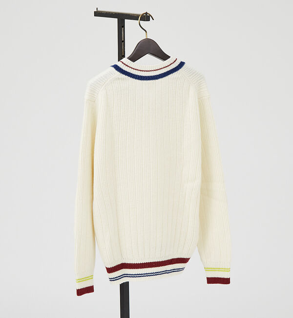 ABAHOUSE「【LACOSTE/ラコステ】Vネックリブニットセーター ＡＨ3133」|ニット・セーター|