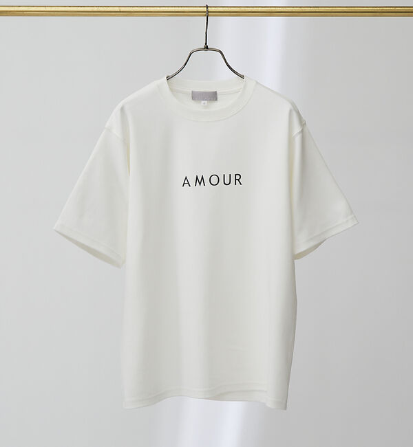 ABAHOUSE「【AMOUR】ベアポンチ ロゴ 半袖Tシャツ」|Tシャツ・カットソー|ホワイト