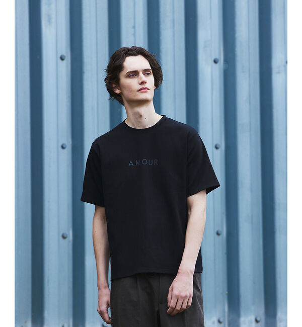 ABAHOUSE「【AMOUR】ベアポンチ ロゴ 半袖Tシャツ」|Tシャツ・カットソー|ブラック