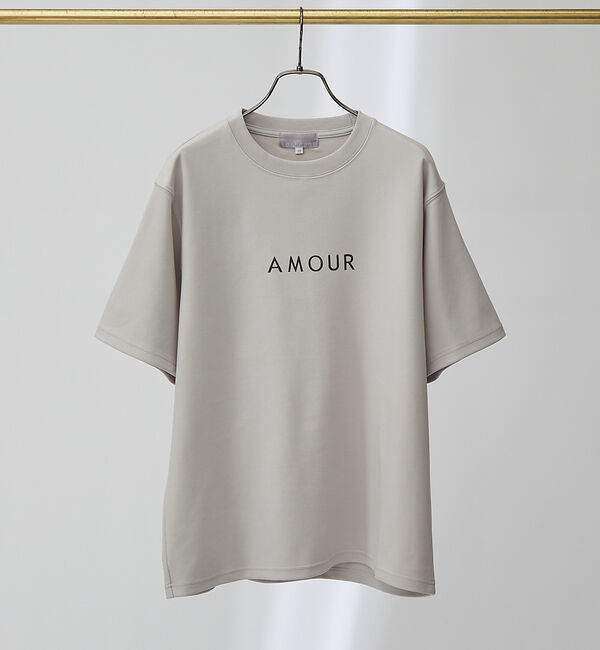 ABAHOUSE「【AMOUR】ベアポンチ ロゴ 半袖Tシャツ」|Tシャツ・カットソー|グレージュ