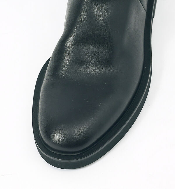 alfredoBANNISTER「【ソフトレザー】ドレープ ロング バックジップ ブーツ」|ショートブーツ|