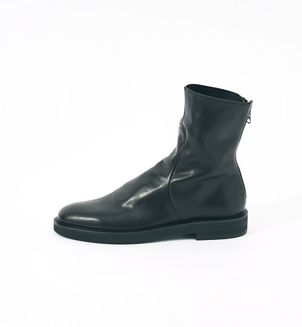 alfredoBANNISTER「【ソフトレザー】ドレープ ロング バックジップ ブーツ」|ショートブーツ|