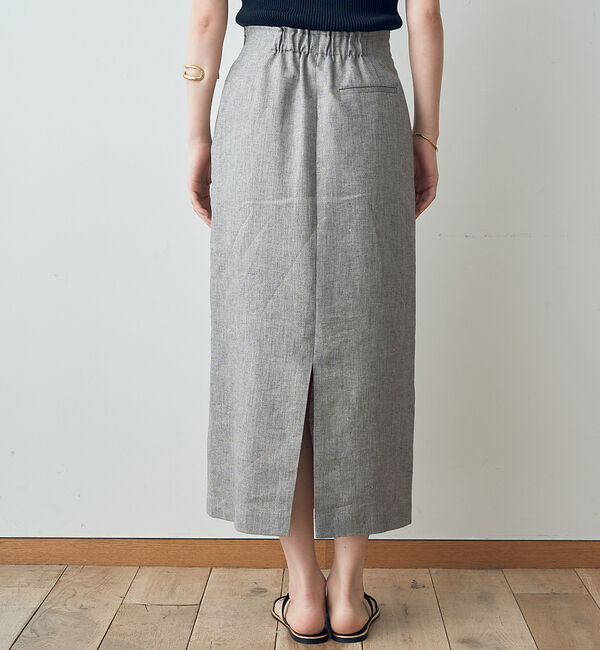 Rouge vif「ラメリネンスリットスカート」|スカート|