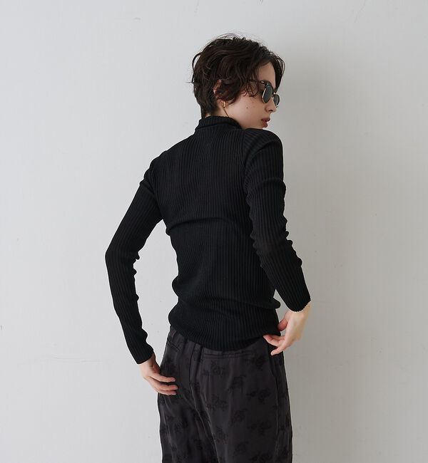 Rouge vif「防縮Wシアータートルリブニット」|ニット・セーター|