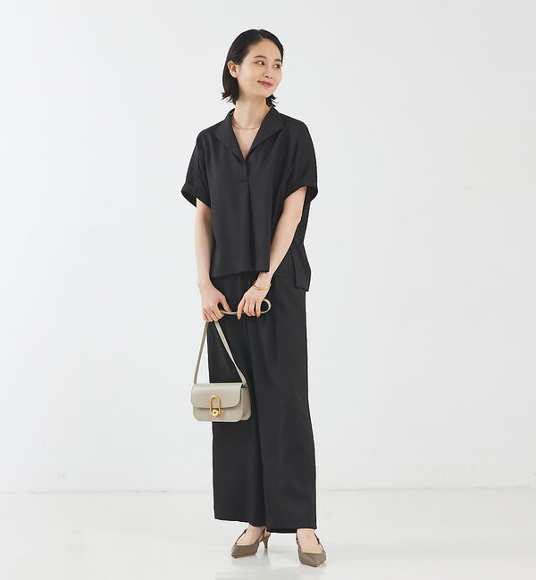 qualite「【セットアップ対応】リネンライクワイドパンツ」|その他|