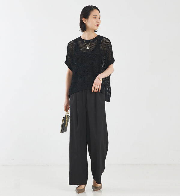 qualite「【セットアップ対応】リネンライクワイドパンツ」|その他|