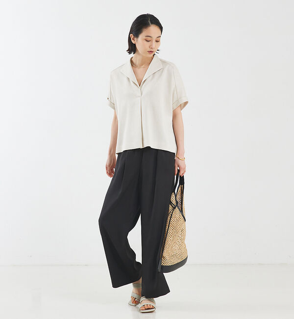 qualite「【セットアップ対応】リネンライクワイドパンツ」|その他|