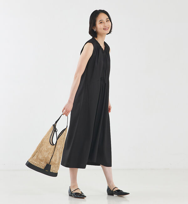 qualite「リネンライクギャザーワンピース」|ワンピース|