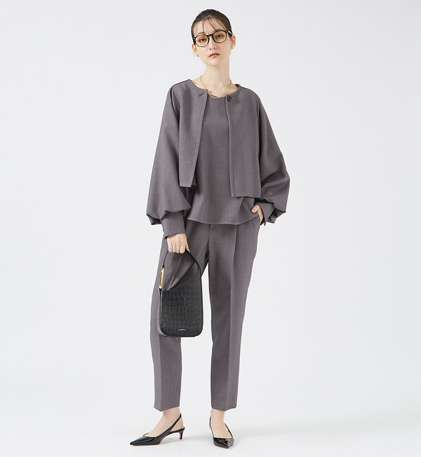 qualite「【セットアップ対応】ダブルクロスブラウス」|シャツ・ブラウス|