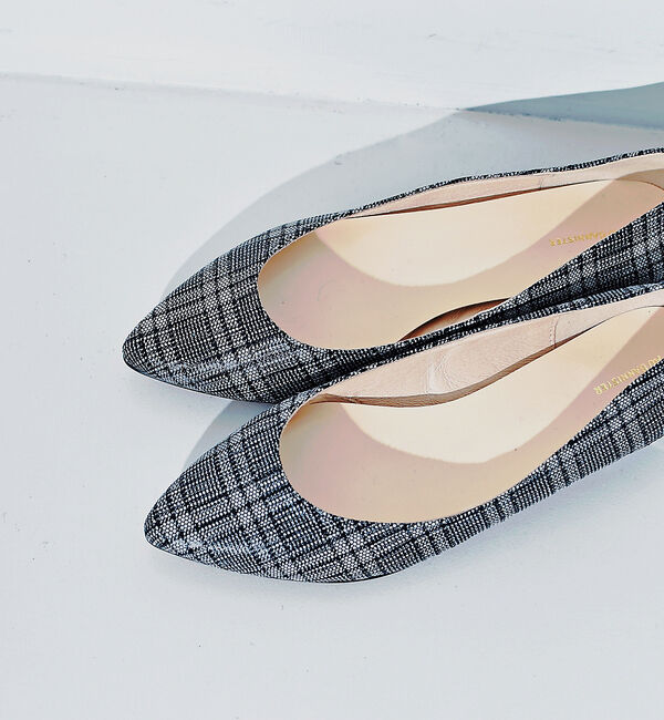 AU BANNISTER「【累計1万足突破】ボロネーゼ カッター フラットパンプス」|パンプス|チェック