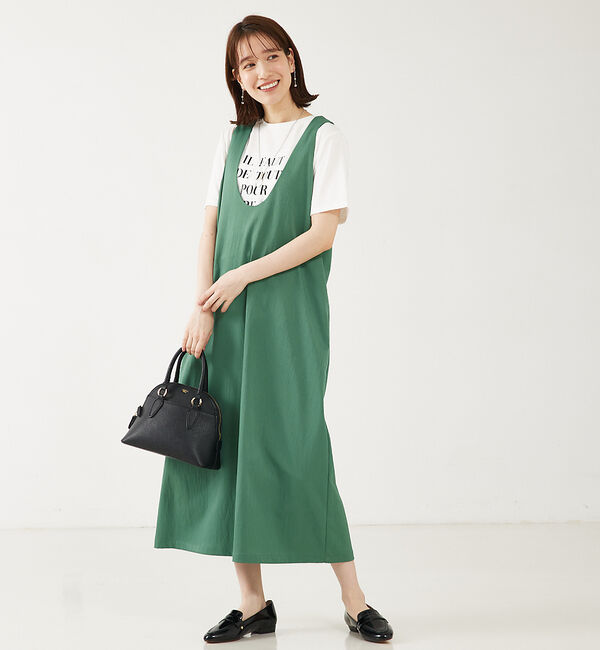 abahouse mavie「【大人のいちまんワンピ】UネックZIP2WAYワンピース」|ワンピース|