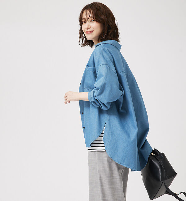 abahouse mavie「デニムオーバーシャツ」|シャツ・ブラウス|