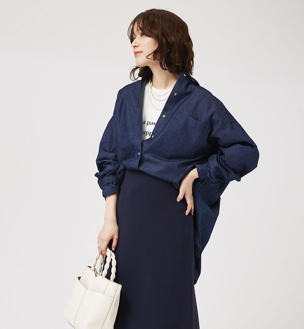 abahouse mavie「デニムオーバーシャツ」|シャツ・ブラウス|