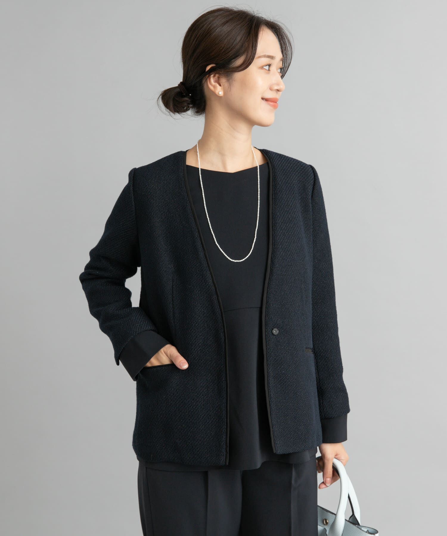 URBAN RESEARCH DOORS「ツィードVネックロングジャケット」|その他|