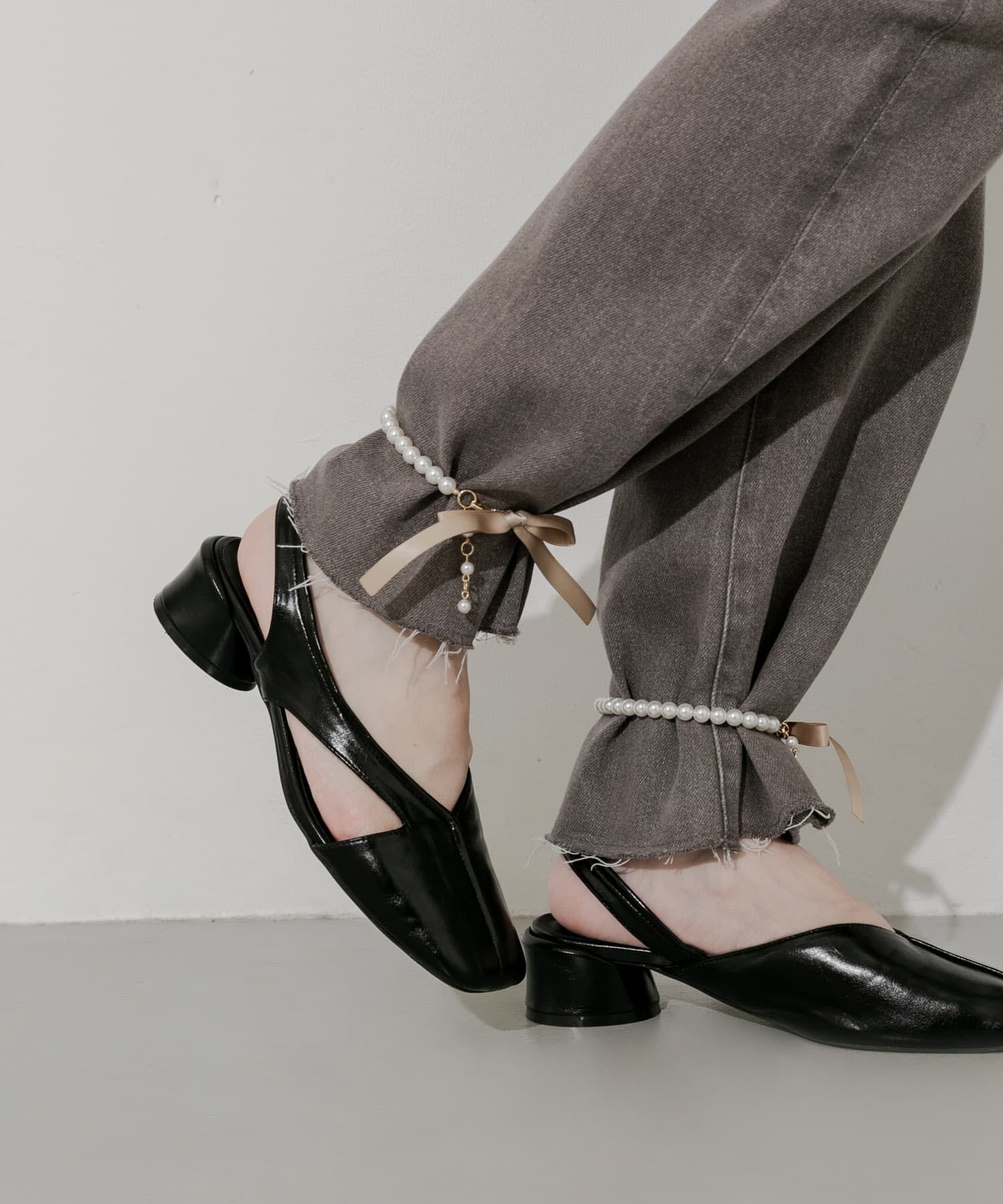 SMELLY「『WEB/一部店舗限定』パールリボンアンクレット」|アンクレット|