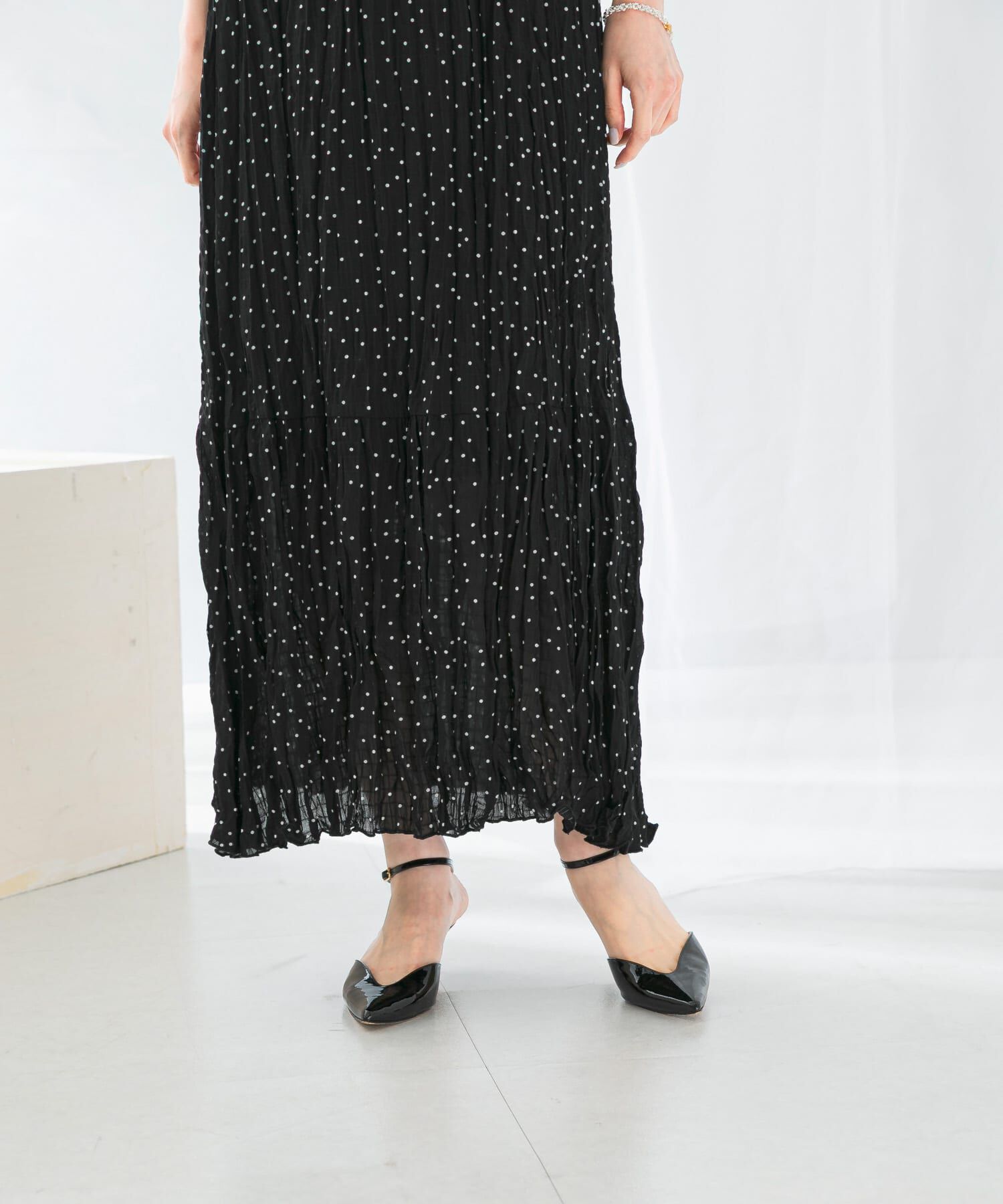 URBAN RESEARCH ROSSO「ドットプリーツイージースカート」|スカート|