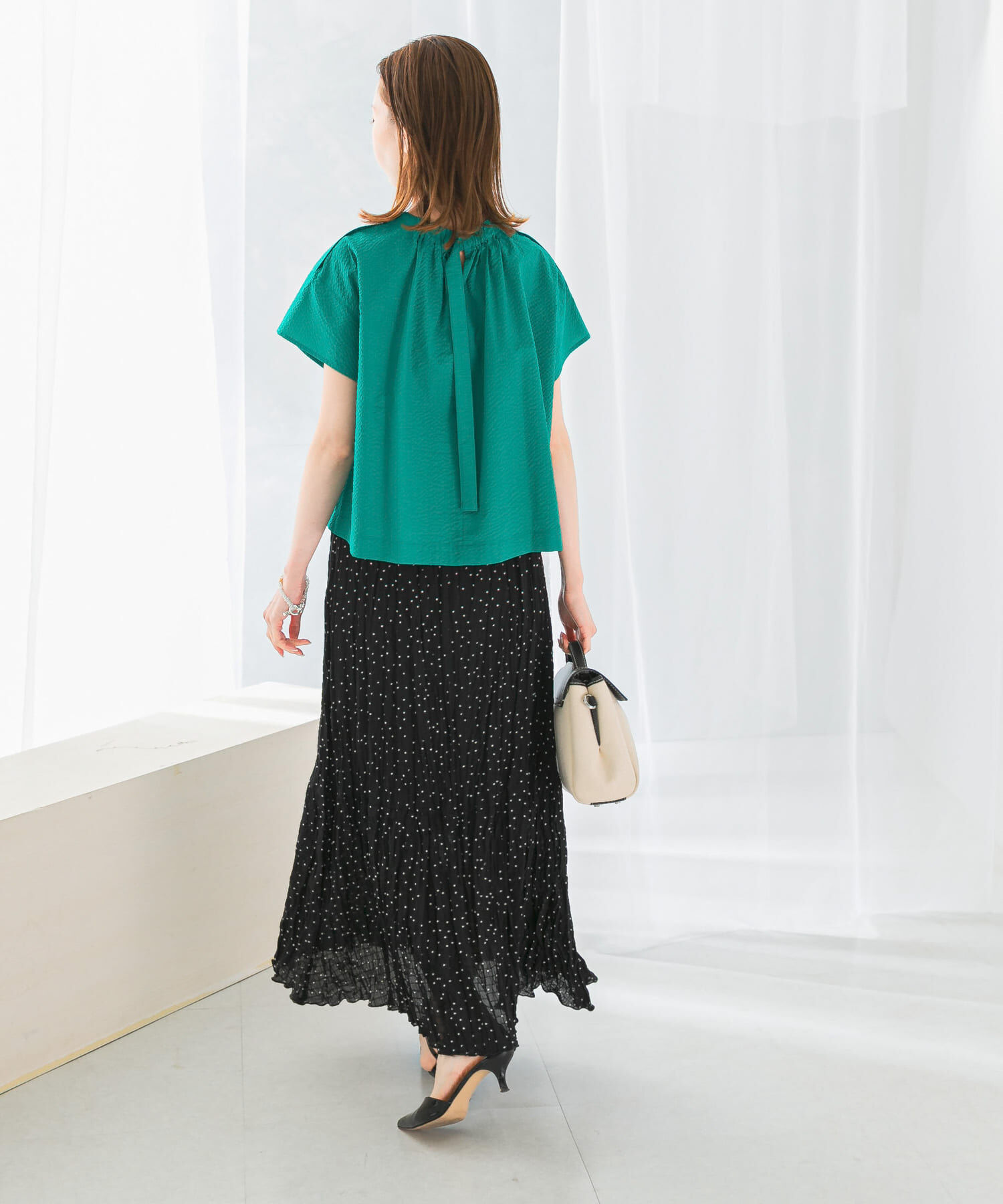 URBAN RESEARCH ROSSO「ドットプリーツイージースカート」|スカート|