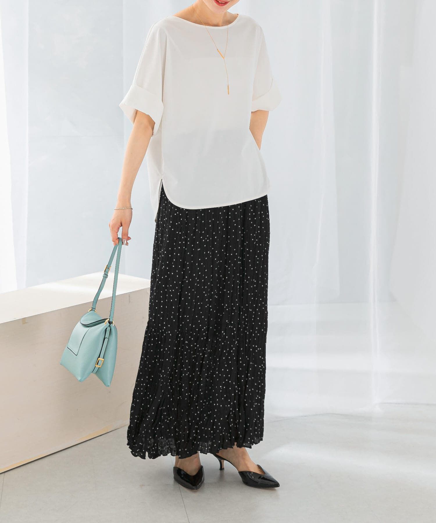 URBAN RESEARCH ROSSO「ドットプリーツイージースカート」|スカート|