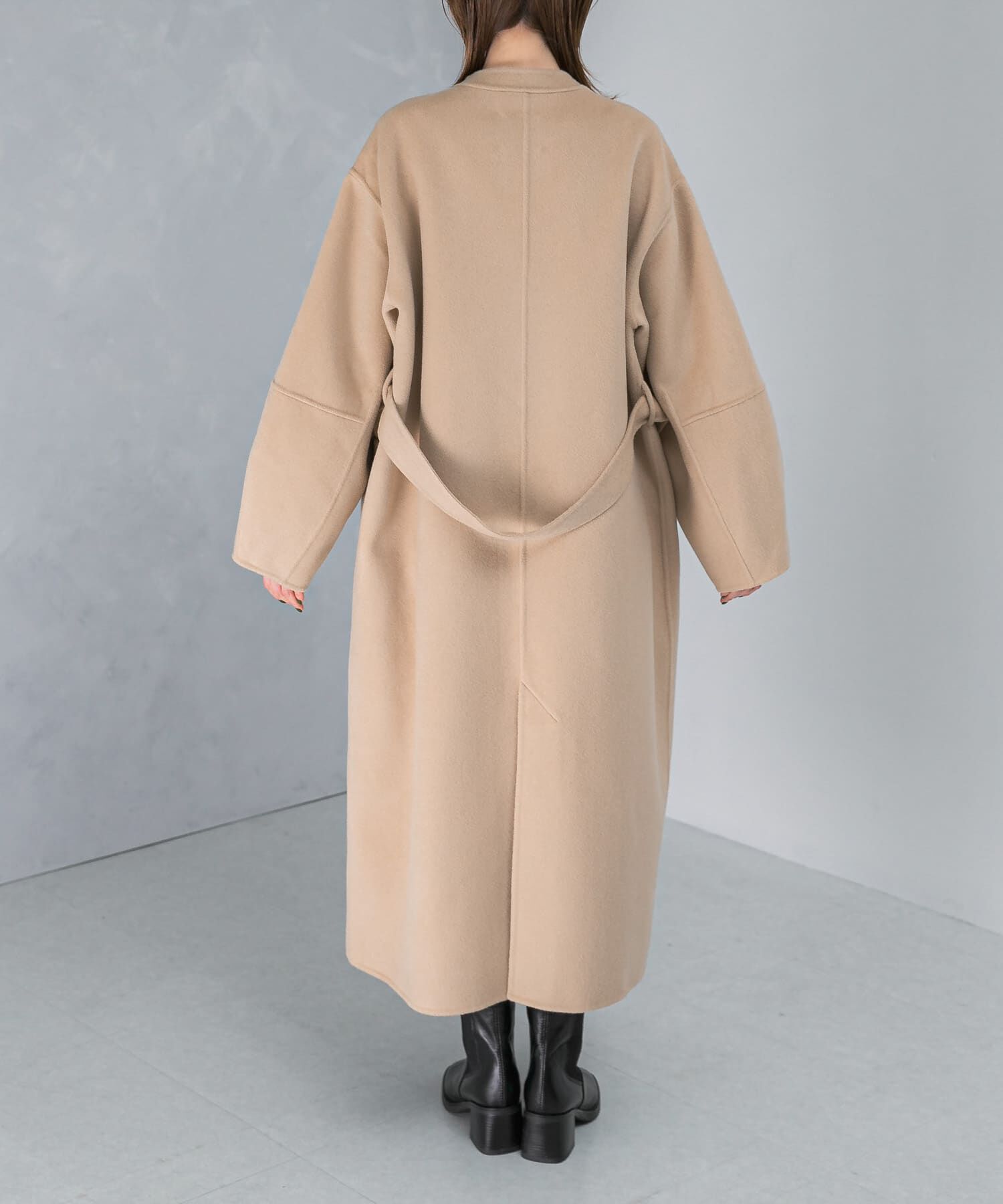 URBAN RESEARCH ROSSO「カラーレスリバーロングコート」|ノーカラーコート|