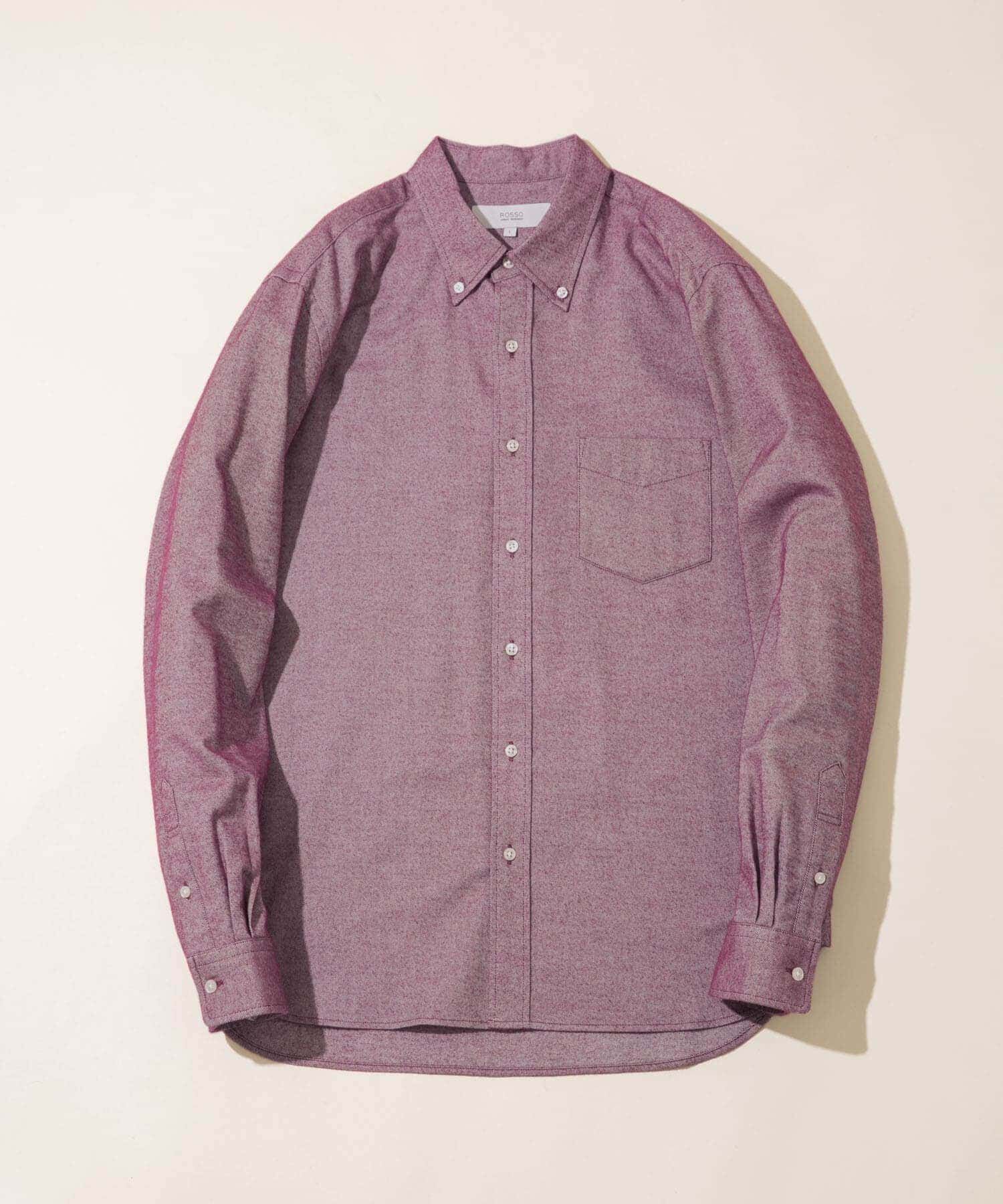 URBAN RESEARCH ROSSO「『抗菌 / 防臭』『XXLサイズあり』ハイパフォーマンスフランネルシャツ」|シャツ・ブラウス|ボルドー