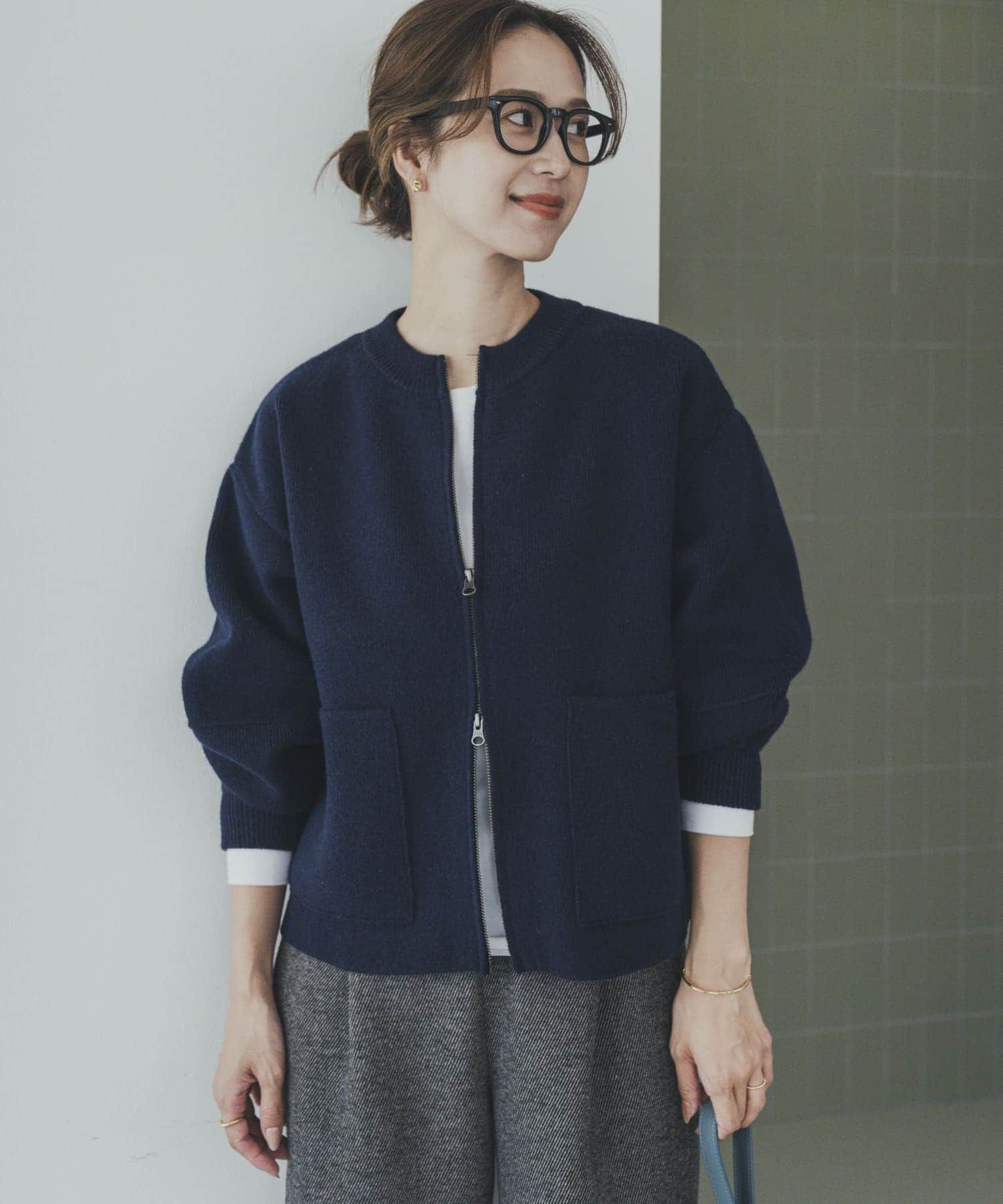 URBAN RESEARCH DOORS「ニットZIPブルゾン」|ニット・セーター|