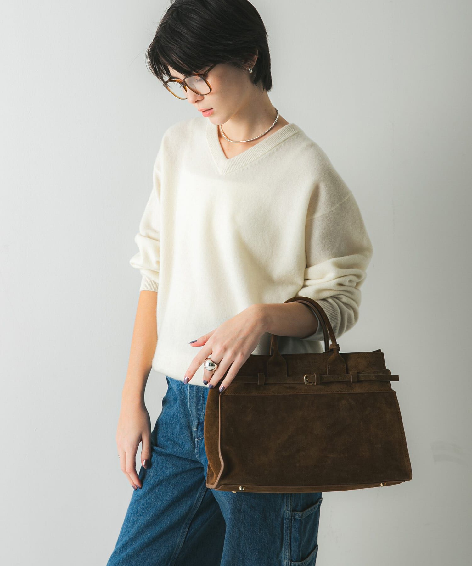 URBAN RESEARCH「ウール100 Vネックルーズソフトニット」|ニット・セーター|