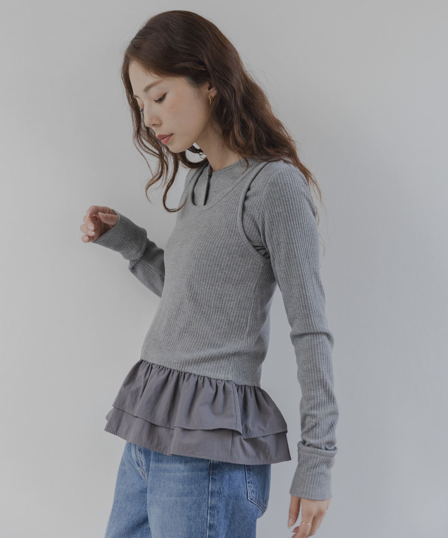 Sonny Label 「『WEB限定』裾フリルカットアンサンブル」|Tシャツ・カットソー|