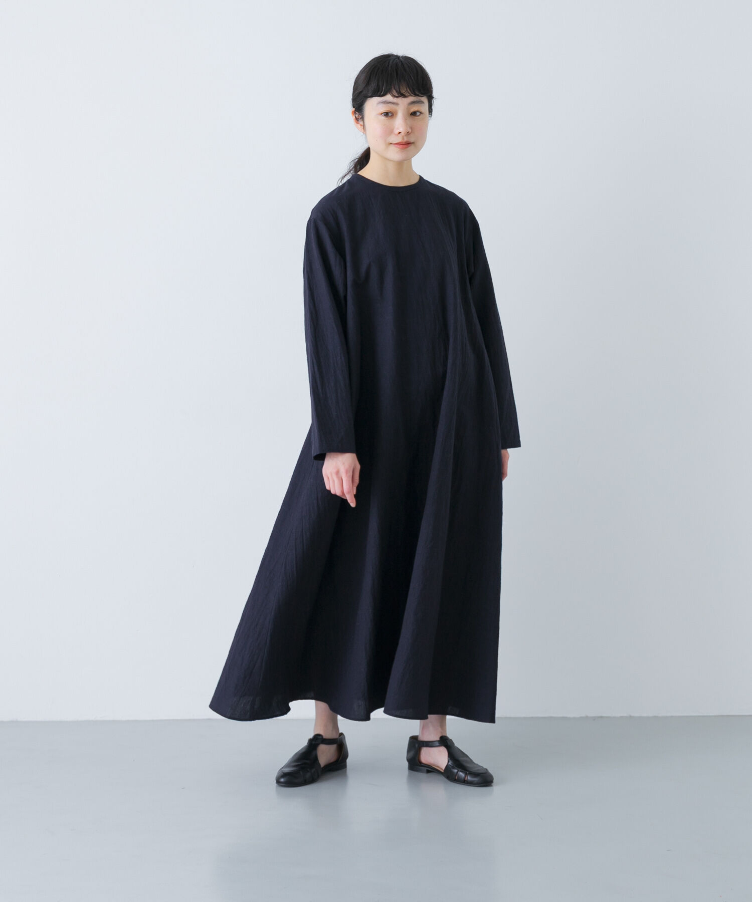 かぐれ「Aラインワンピース」|ワンピース|ネイビー