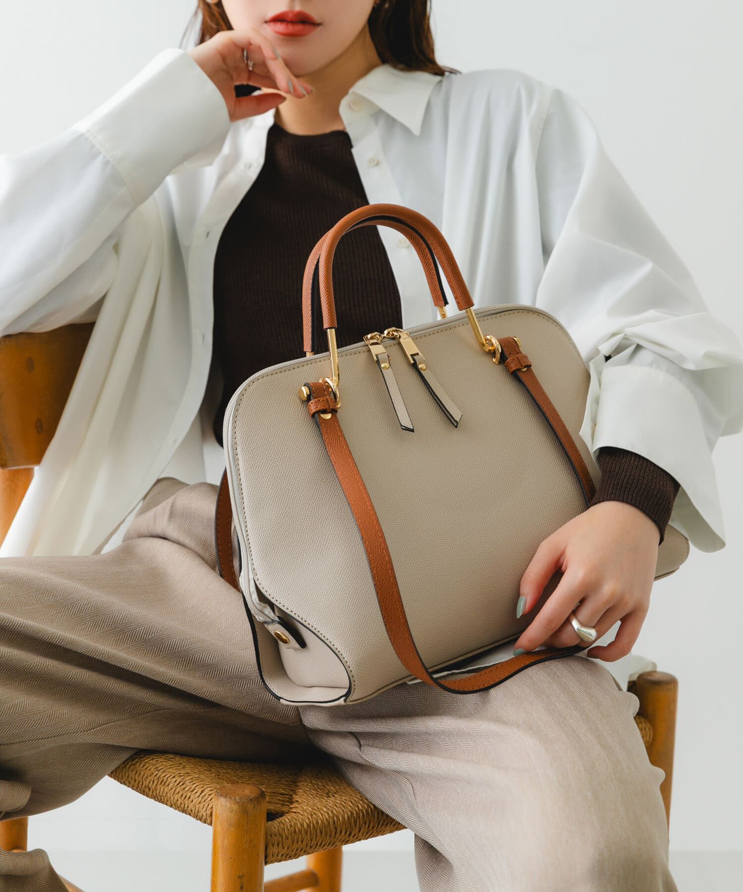 RODE SKO「『インフルエンサーayaさんコラボ』プチ2WAYハンドバッグ」|ハンドバッグ|