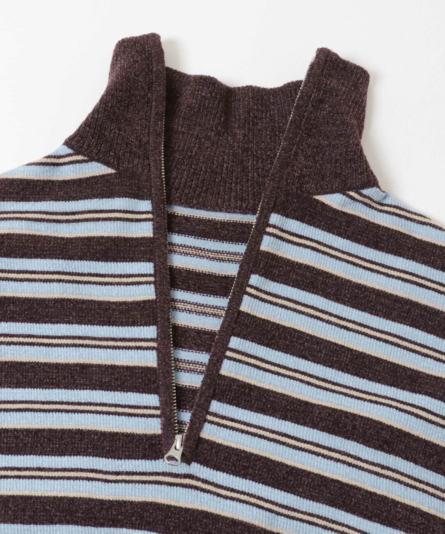 Sonny Label 「モールヤーンマルチボーダーハーフジッププルオーバー」|ニット・セーター|
