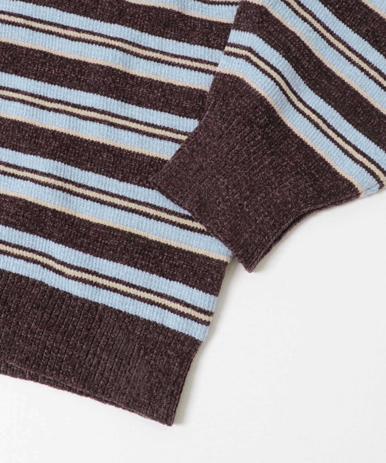 Sonny Label 「モールヤーンマルチボーダーハーフジッププルオーバー」|ニット・セーター|