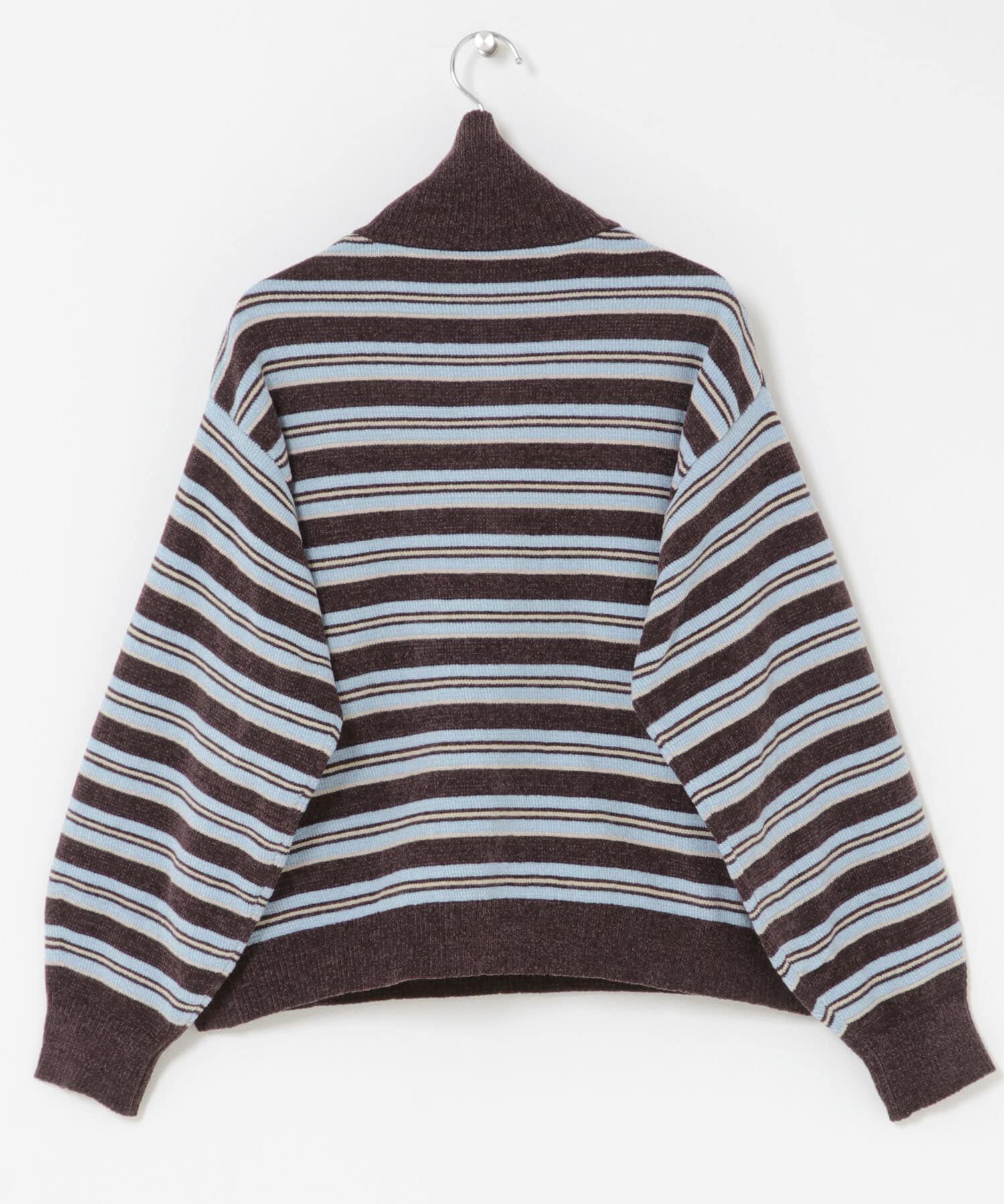 Sonny Label 「モールヤーンマルチボーダーハーフジッププルオーバー」|ニット・セーター|