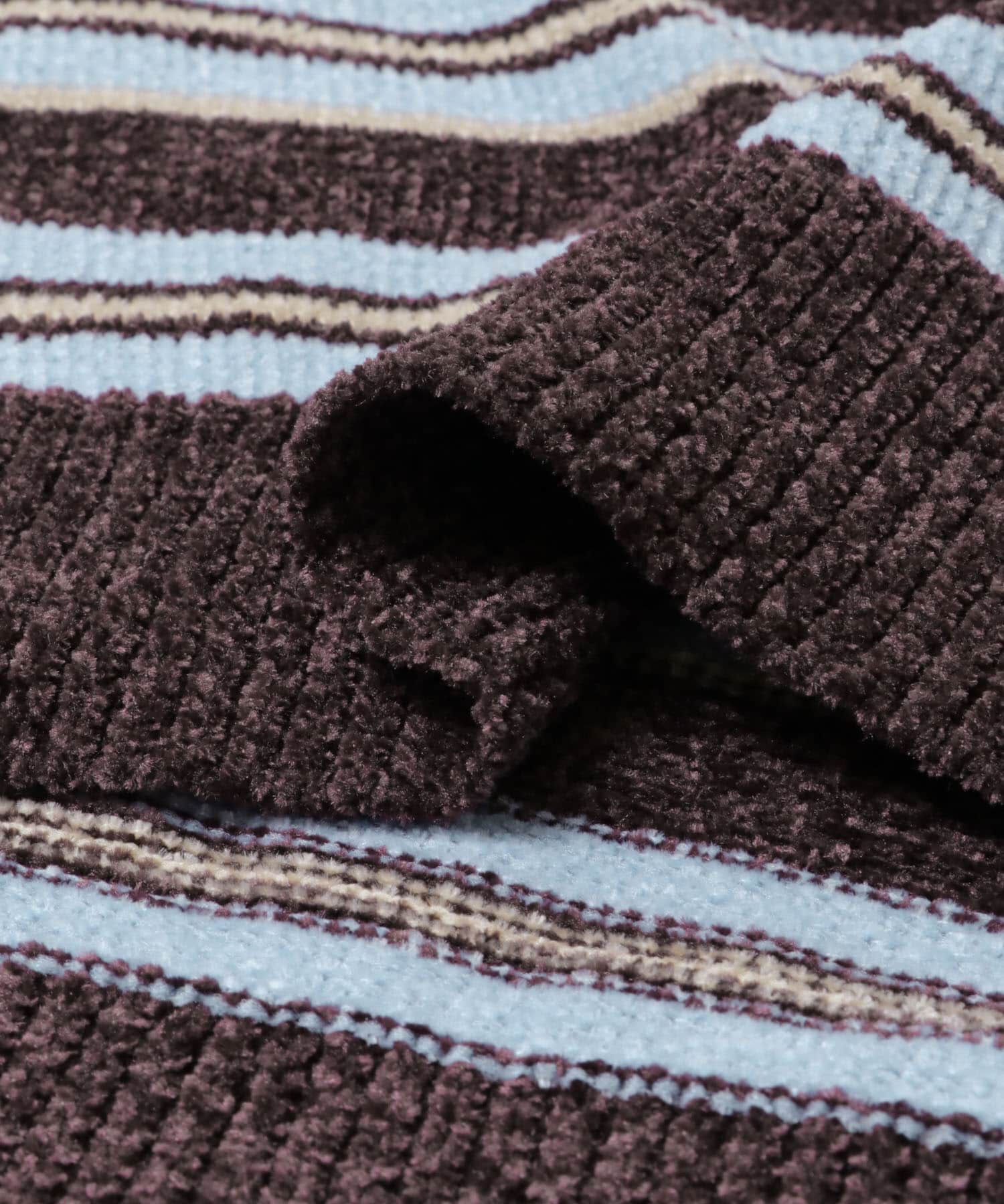 Sonny Label 「モールヤーンマルチボーダーハーフジッププルオーバー」|ニット・セーター|