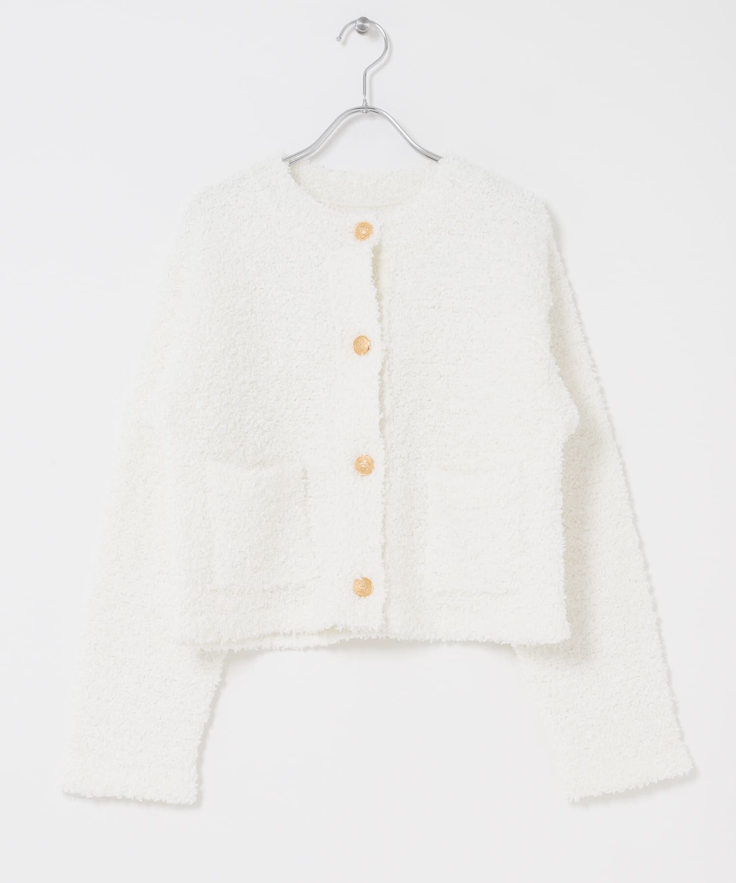 URBAN RESEARCH ROSSO「ニットツイードショートカーディガン」|カーディガン|