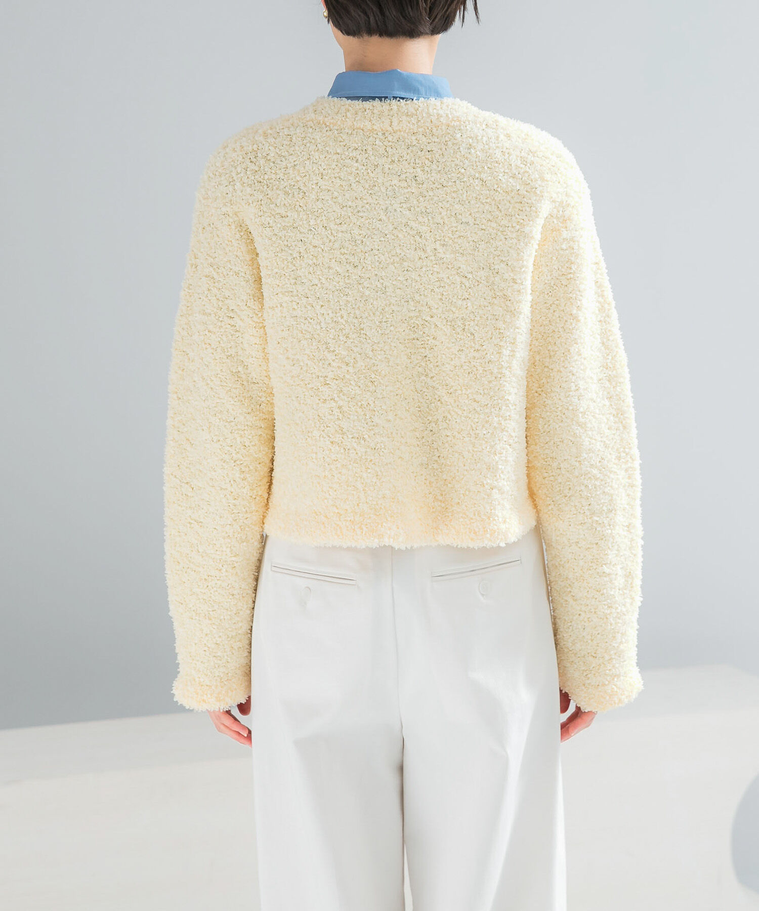 URBAN RESEARCH ROSSO「ニットツイードショートカーディガン」|カーディガン|