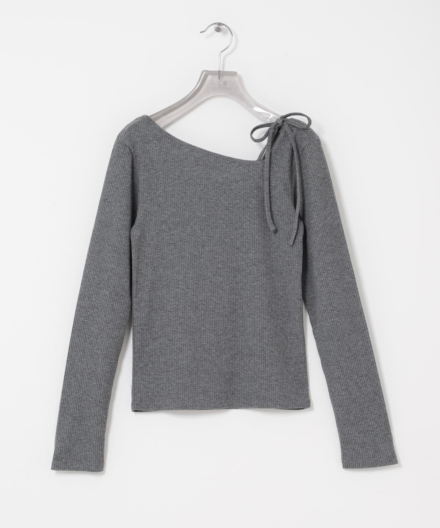 URBAN RESEARCH「カットアウトリボントップス」|Tシャツ・カットソー|グレー