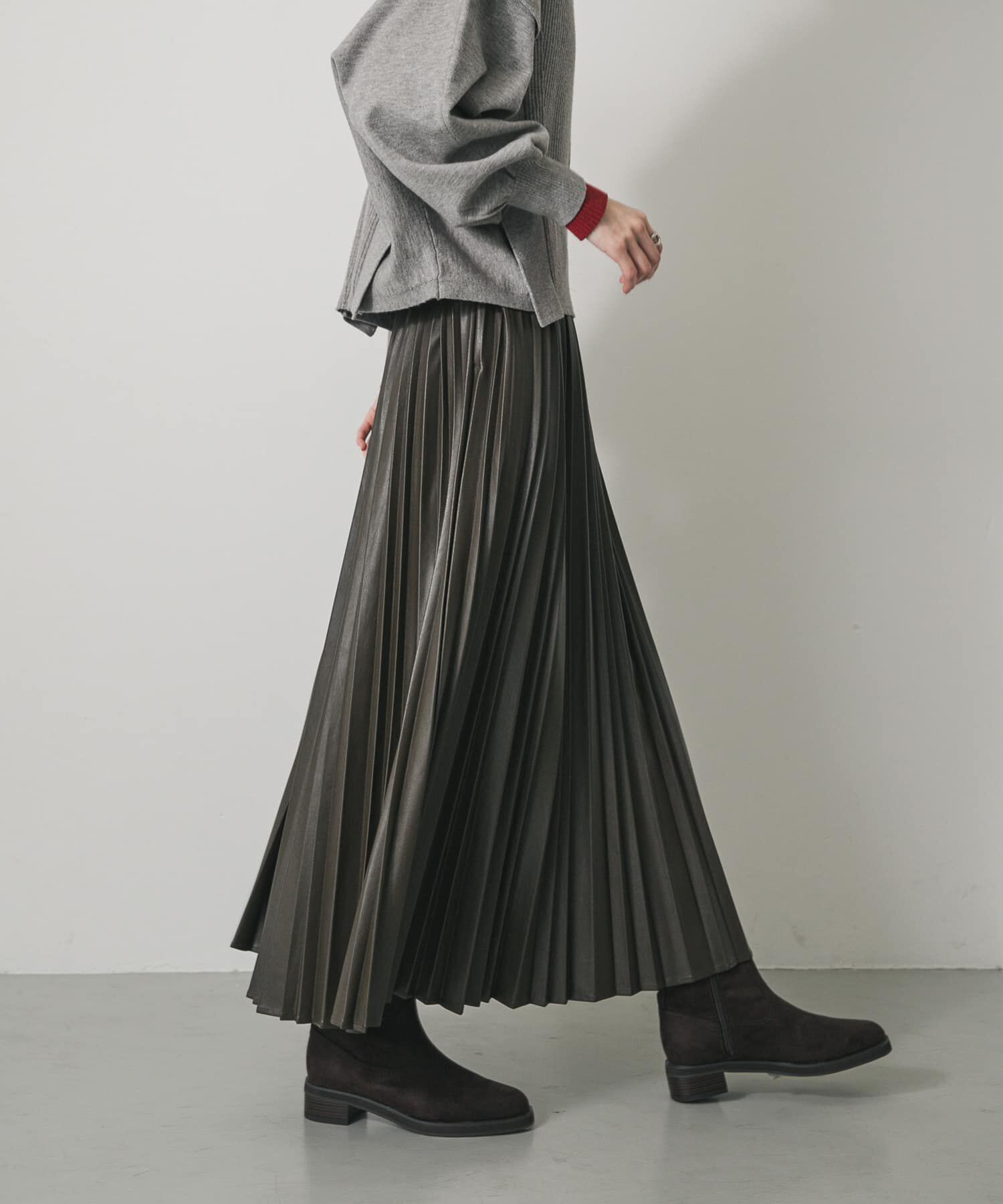 SENSE OF PLACE by URBAN RESEARCH「FLプリーツスカート」|スカート|ブラウン