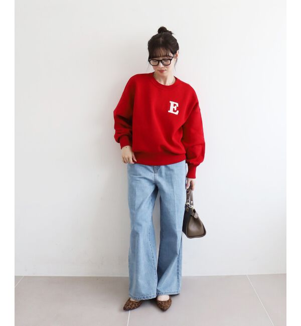  「《手洗い可能》サガラ刺繍クループルオーバー」|ニット・セーター|