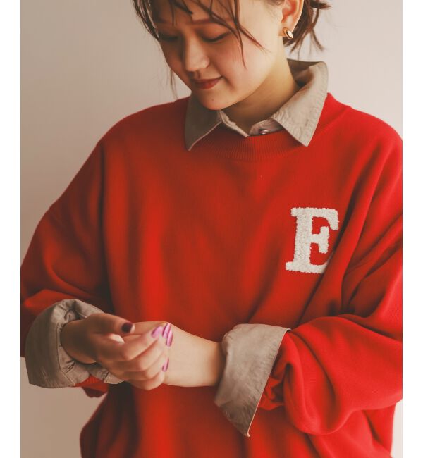  「《手洗い可能》サガラ刺繍クループルオーバー」|ニット・セーター|